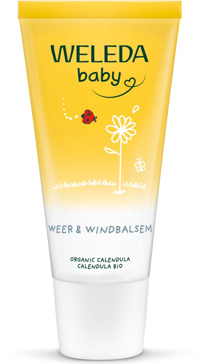 Weleda baby weather and wind balm - calendula - intensive care in inclement and cold weather - forms a natural protective layer without closing the skin - 100% natural ingredients - 30ml