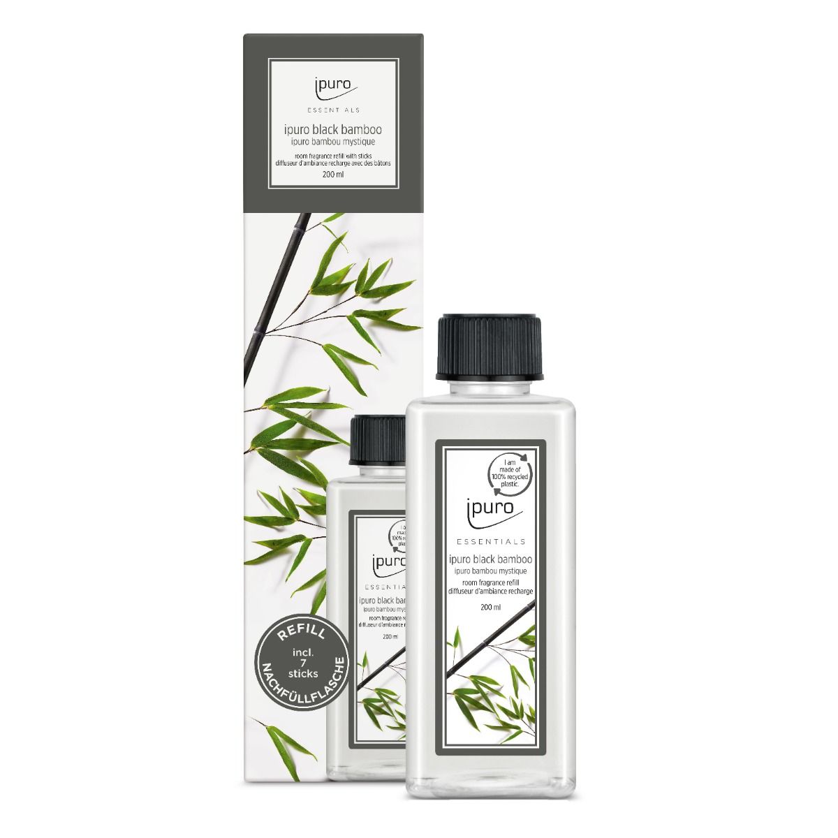 Ipuro fragrance diffuser refill black bamboo 200ml